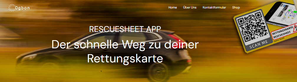 Digitale Rettungskarten Aufkleber